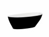 BESCO Wanna wolnostojąca 142x62 Goya B&W klik-klak chrom #WMD-140-GBW
